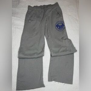 Victorias Secret Pink Lounge Pants Gray Sporty Y2K Soft Comfy Logo XS 2014